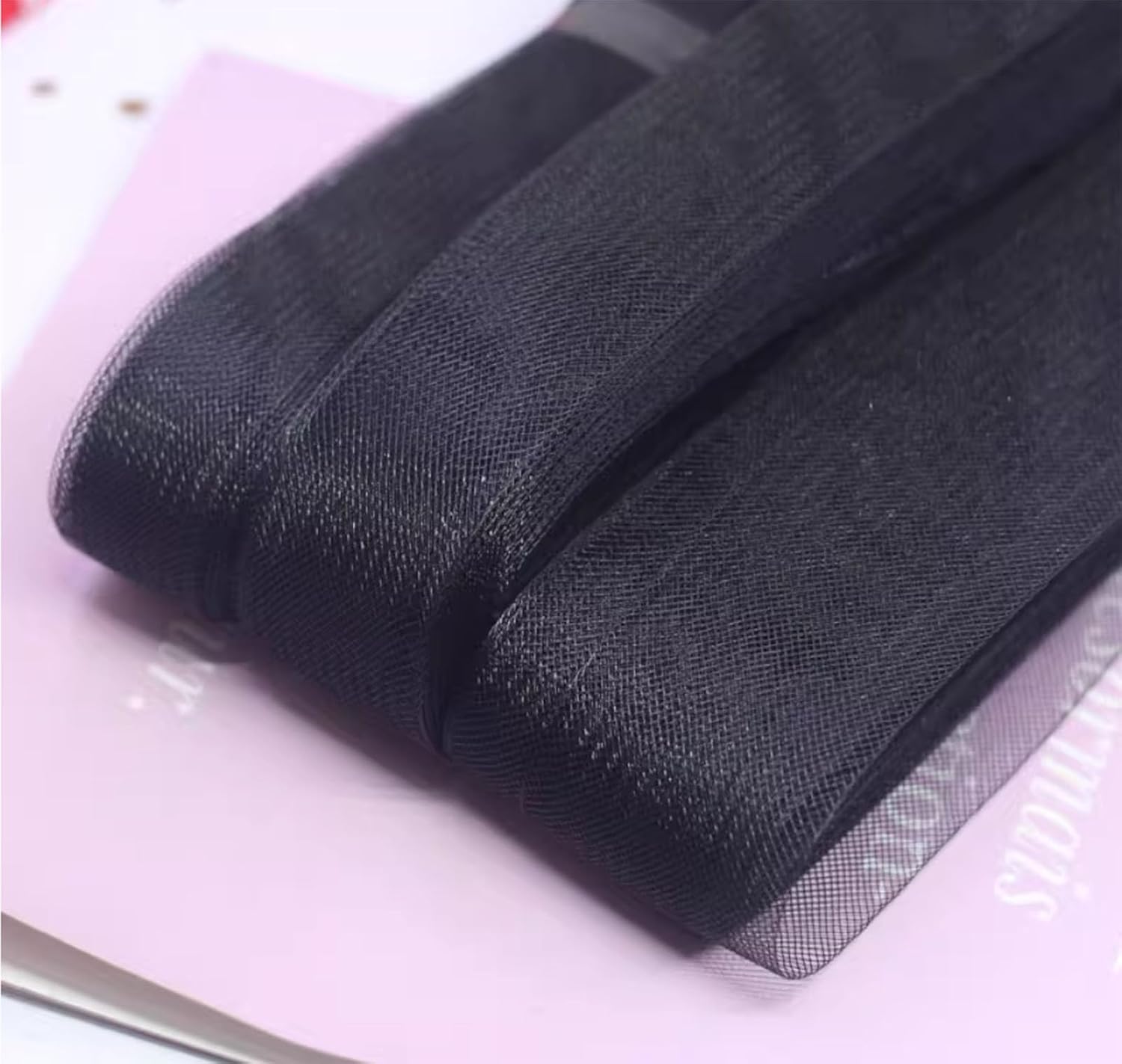 50 Yards Stiff Horsehair Braid 2 Inch Wide Horsehair Braid Roll for Wedding Dress Dance Formal Dress Accessories Skirt Boning Sewing Shaping (Black, 2Inch)