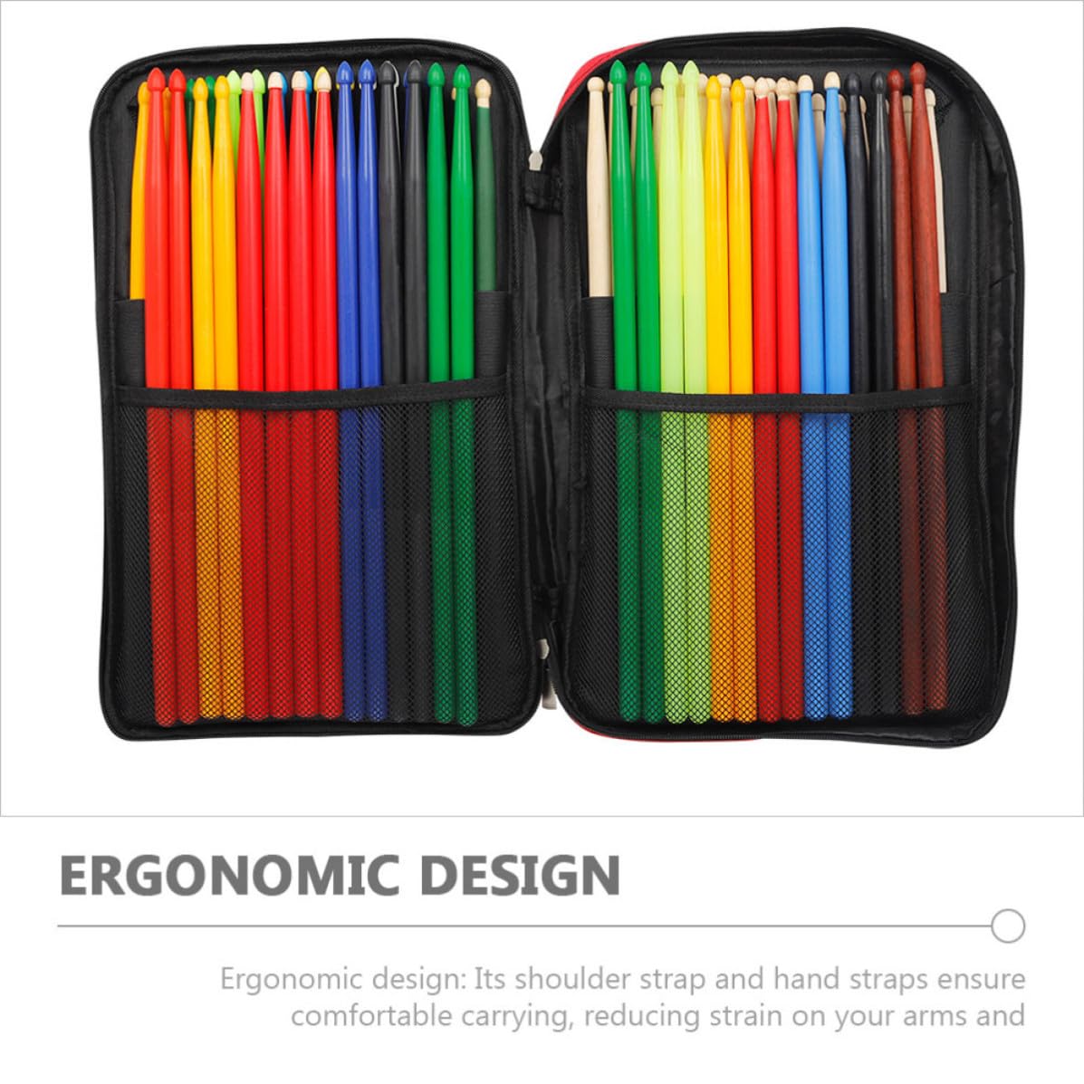 Borsa Design Portatile Resistente All'abrasione Oxford e Bacchette Batteria per Cuciture Rifinite, Doppia Tracolla per Trasporto Comodo
