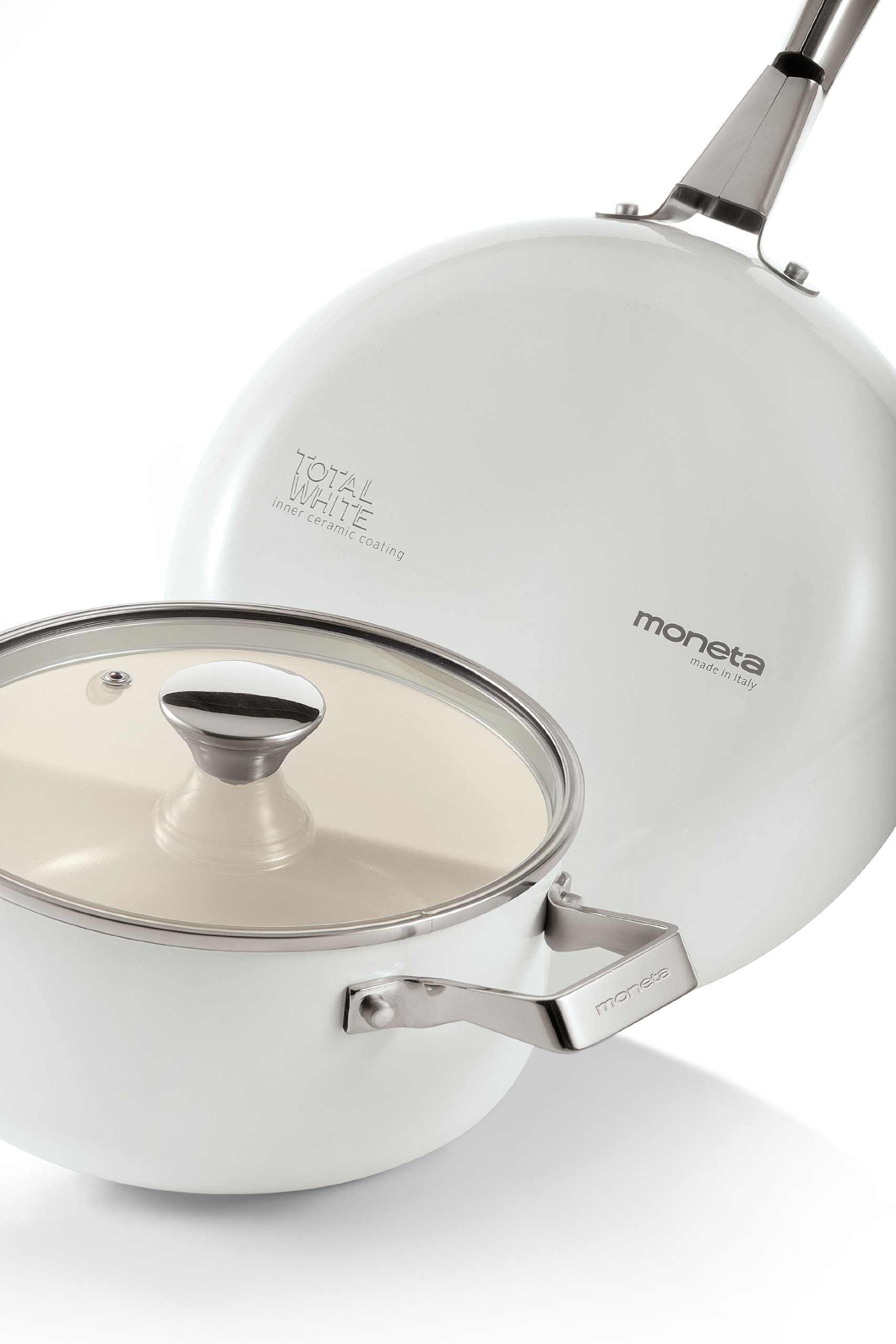 Ambiente Set Casseruole Isolate Termiche: 1,2L, 1,6L E 2,5L - Bianco Porcellana