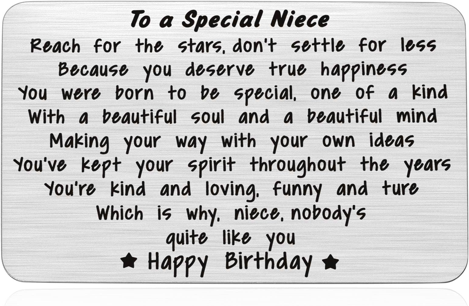 KvekstioDaughter Nephew Happy Birthday Wallet Card Inserts Gifts, Special Birthday Gifts Ideas for Adult Teen Daughter Nephew, metal, not known