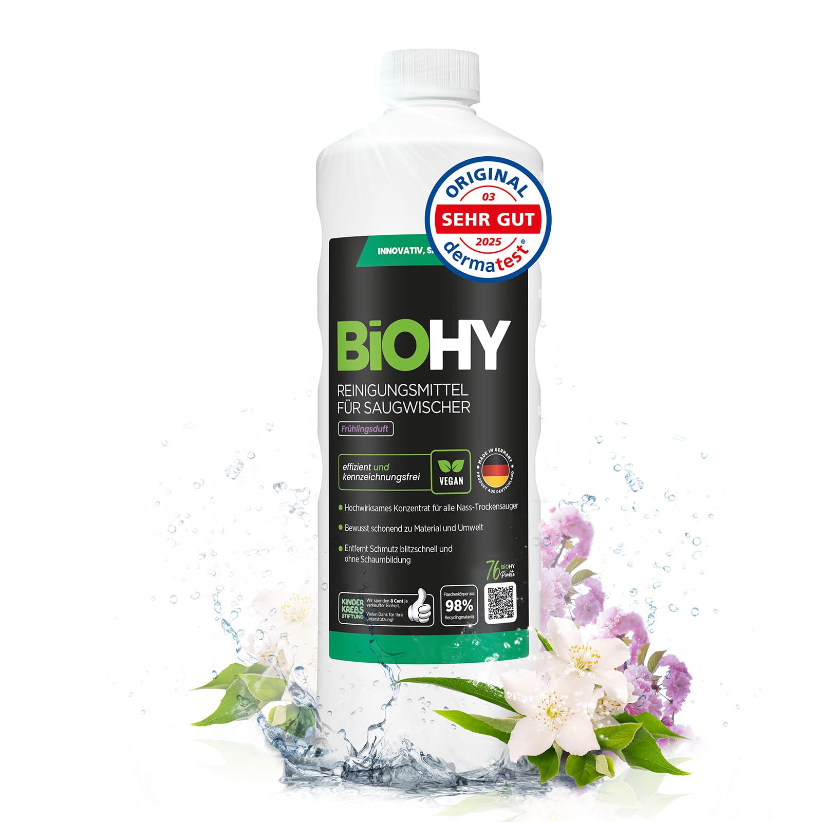 BiOHY Reinigungsmittel für Saugwischer mit Frühlingsduft (1l Flasche)