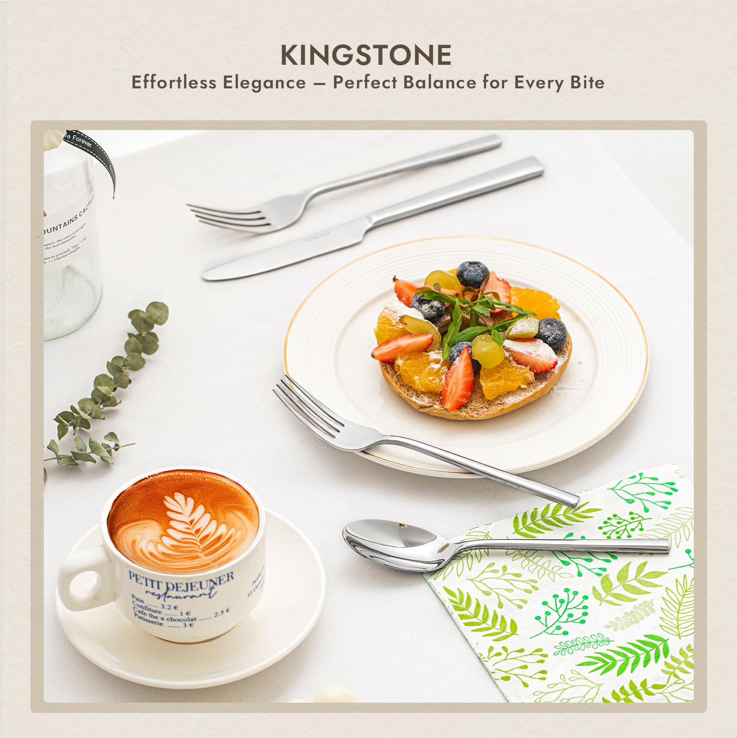KINGSTONE 16 Piece Dinner Forks Set, Stainless Steel Forks — Amazon image 9