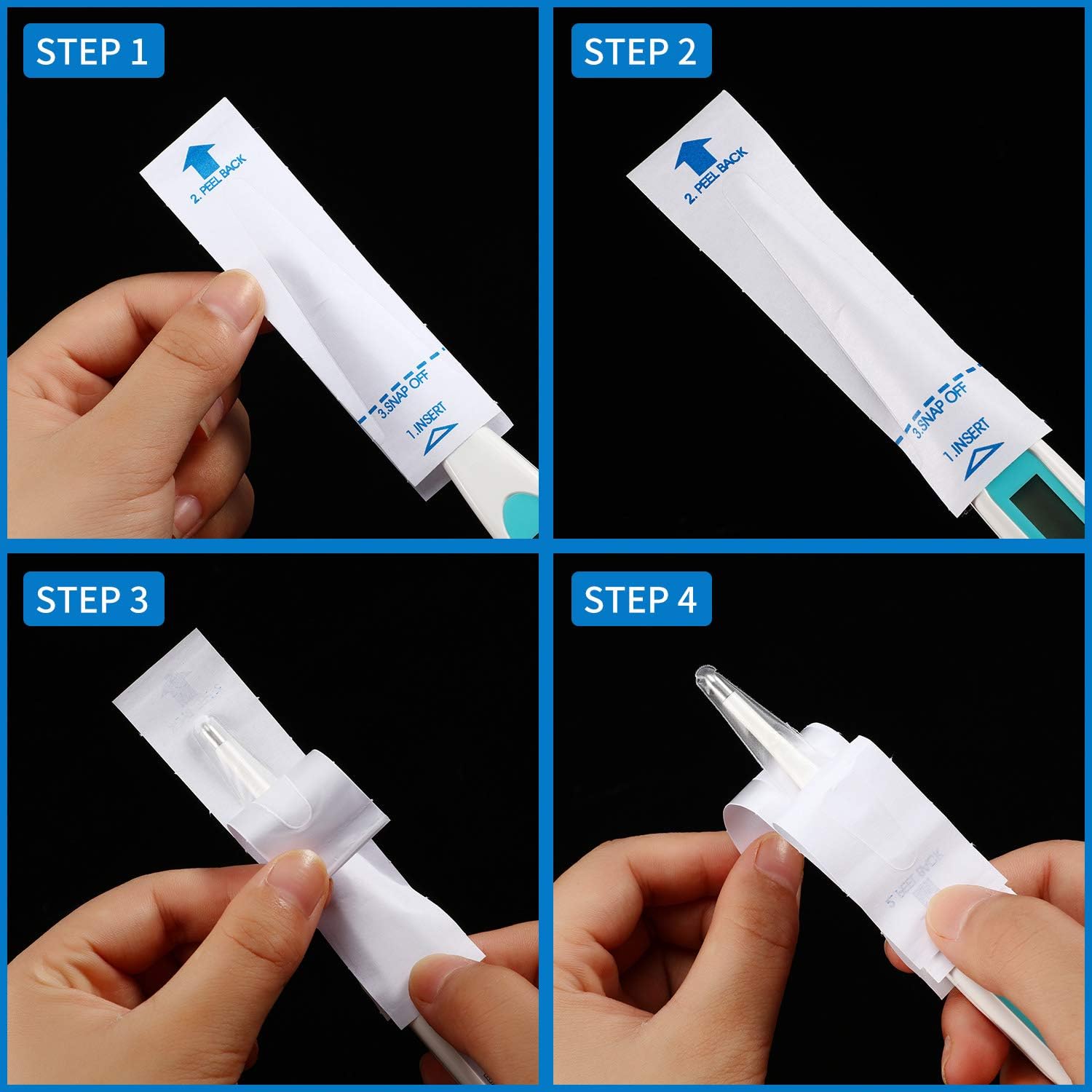 Review Digital Thermometer Probe Covers 3.75 x 1.02 Inches, Disposable Universal Electronic Thermometer(120 Pieces)
