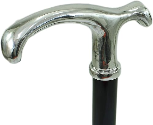 Miniatura 3 de Luxury Walking Stick for Groom & Elderly - Cavagnini Handmade Wood & Pewter Cane, Elegant Robust Design, Ceremony & Daily Use, Made in Italy