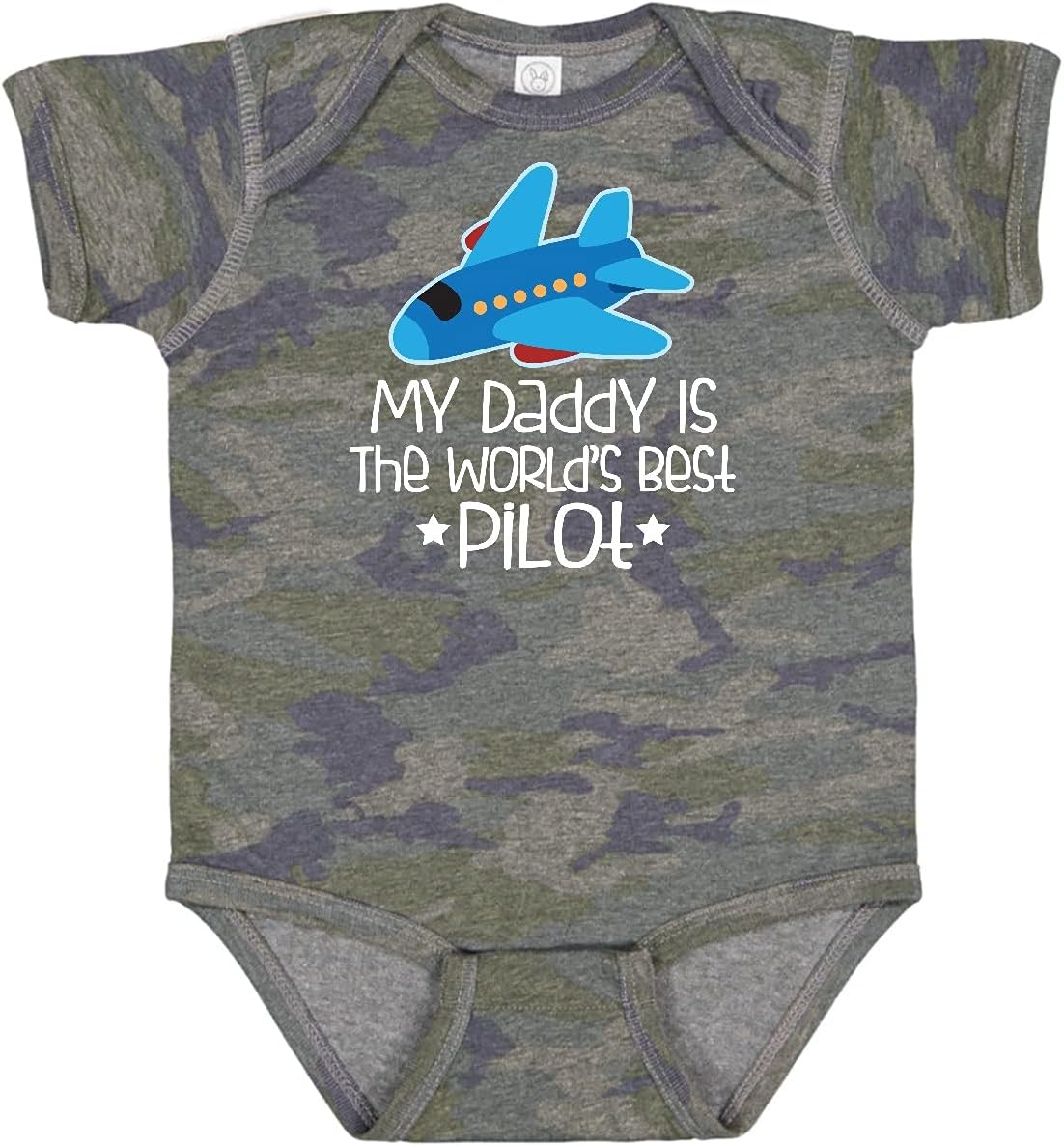 inktastic Daddy Is Worlds Best Pilot Airplane Childs Baby Bodysuit