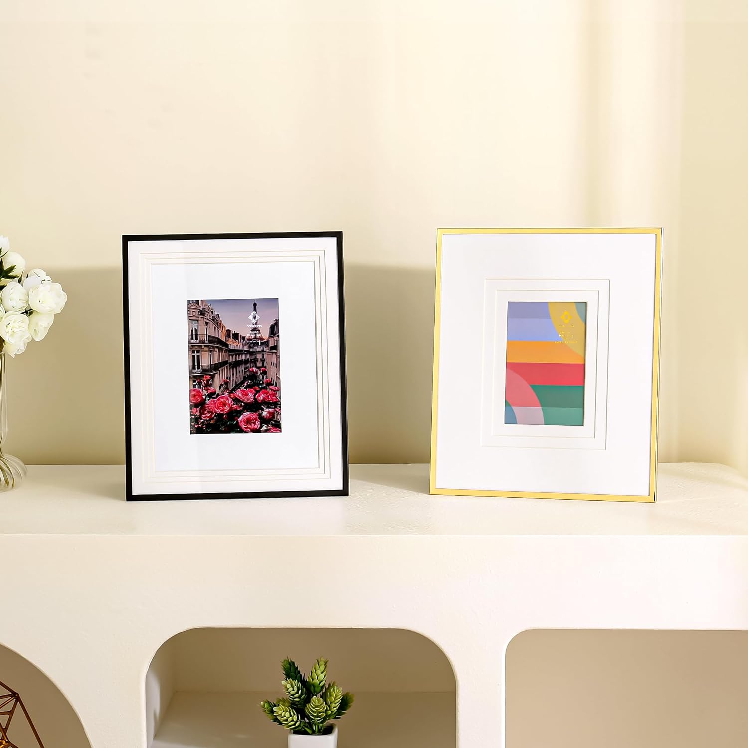 Concepts Set Of 6-10x12 Tripple Matted to 4x6 Gold Metal Picture Frames for Family Photos - Elegant Wallhung and Tabletop Decor in Bulk - Image 6