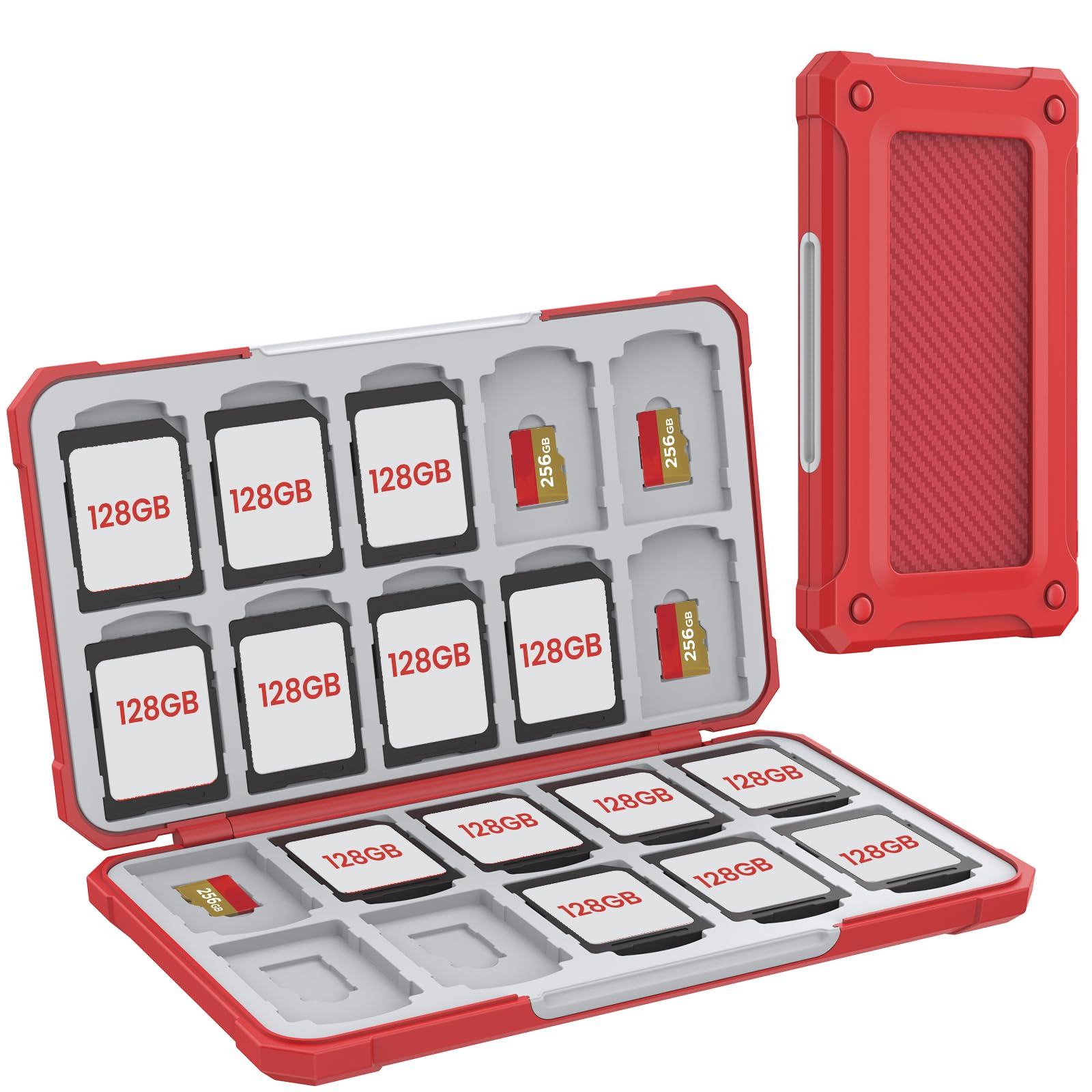 HEIYING SD Card Holder with 40 Precise Slots for SDXC SDHC Micro SD Cards