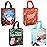 Aviski 4PCS Christmas Gift Bags, Multifunctional Treat Non woven Christmas Bags with Handles for Gifts Wrapping Shopping, Xmas Party Supplies