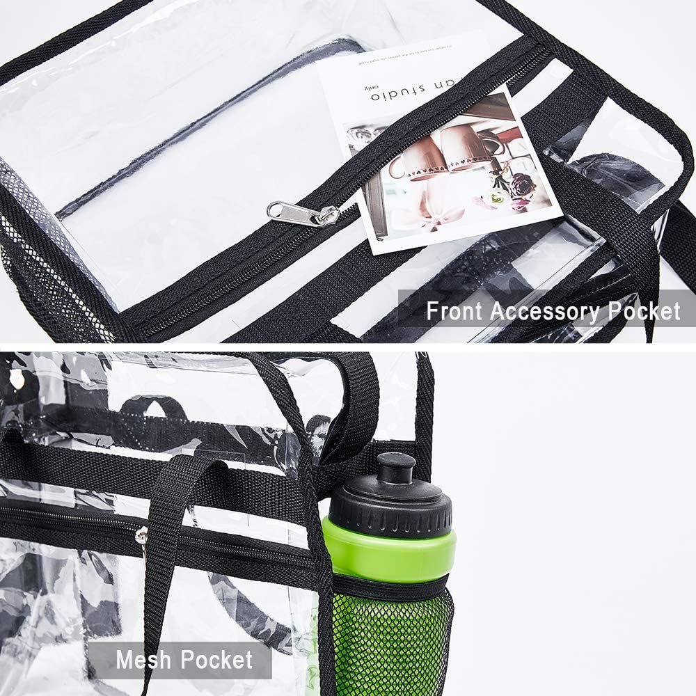 Clear Bag Stadium Approved,Security Approved Clear Tote Bag for Work Games Concerts-12"X12"X6" - Image 7