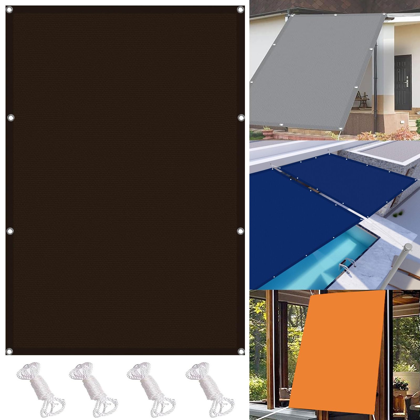 Voile d'ombrage grand format pour éliminer la chaleur sur la terrasse