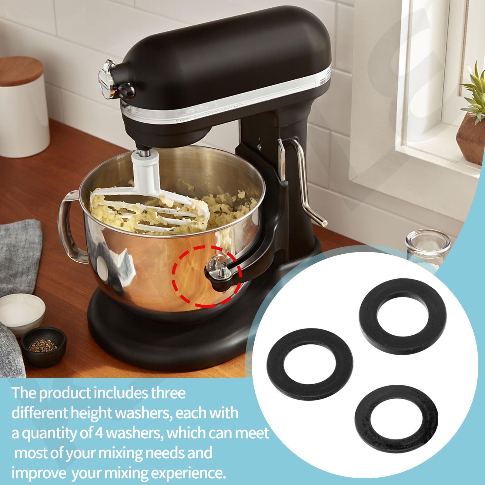 Amazon.co.jp : KitchenAidのボウルリフトスタンドミキサー用に3つの