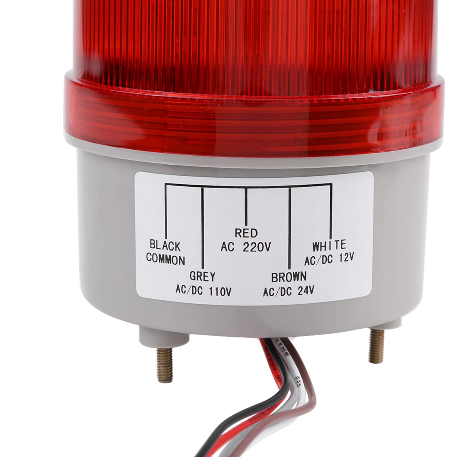 AC220V LTE-1101 czerwone obrotowe światło ostrzegawcze - LED awaryjny sygnał ostrzegawczy do ostrzeżeń bezpieczeństwa - jasny, idealny do pojazdów, placów budowy i zastosowań bezpieczeństwa