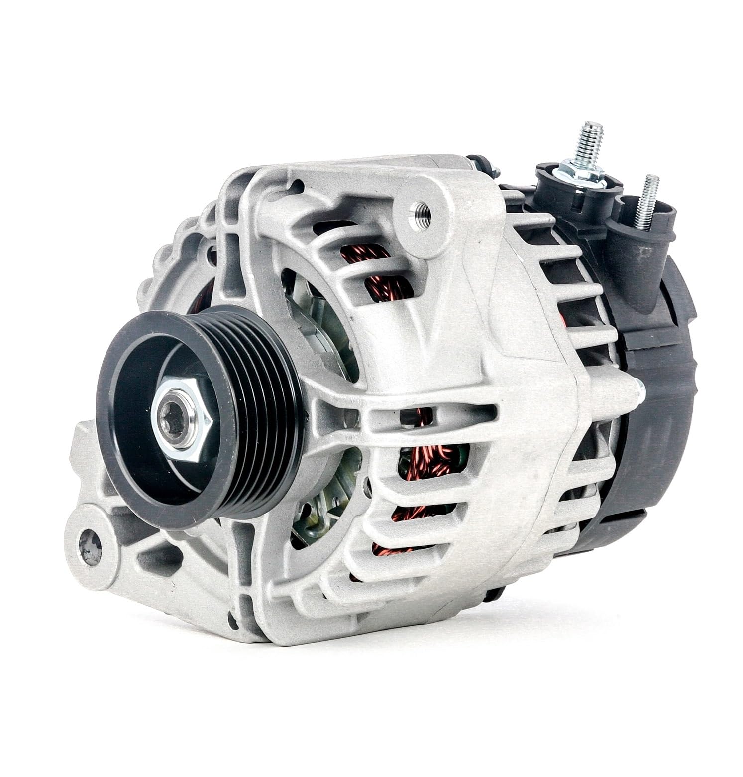 Alternateur RIDEX 4G0273 - 80A 14V - Poulie 6 Rainures 58mm - Pour Citroën C1, Peugeot 107, Toyota Aygo