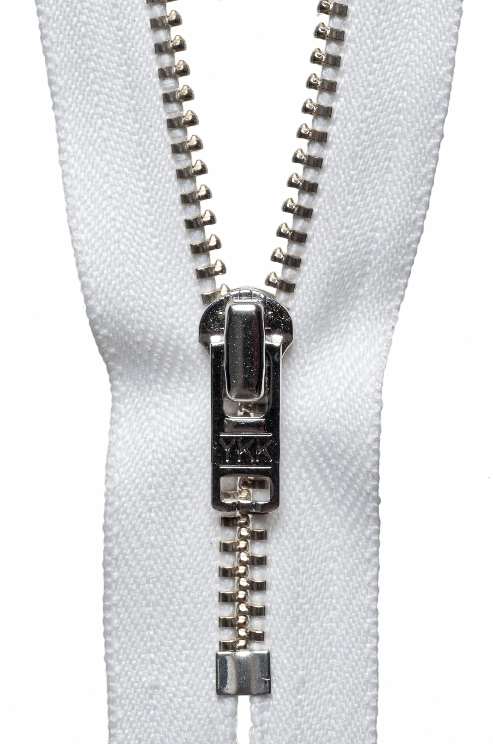 Ykk No. 501 White Auto Lock Zip, 15 Cm Length
