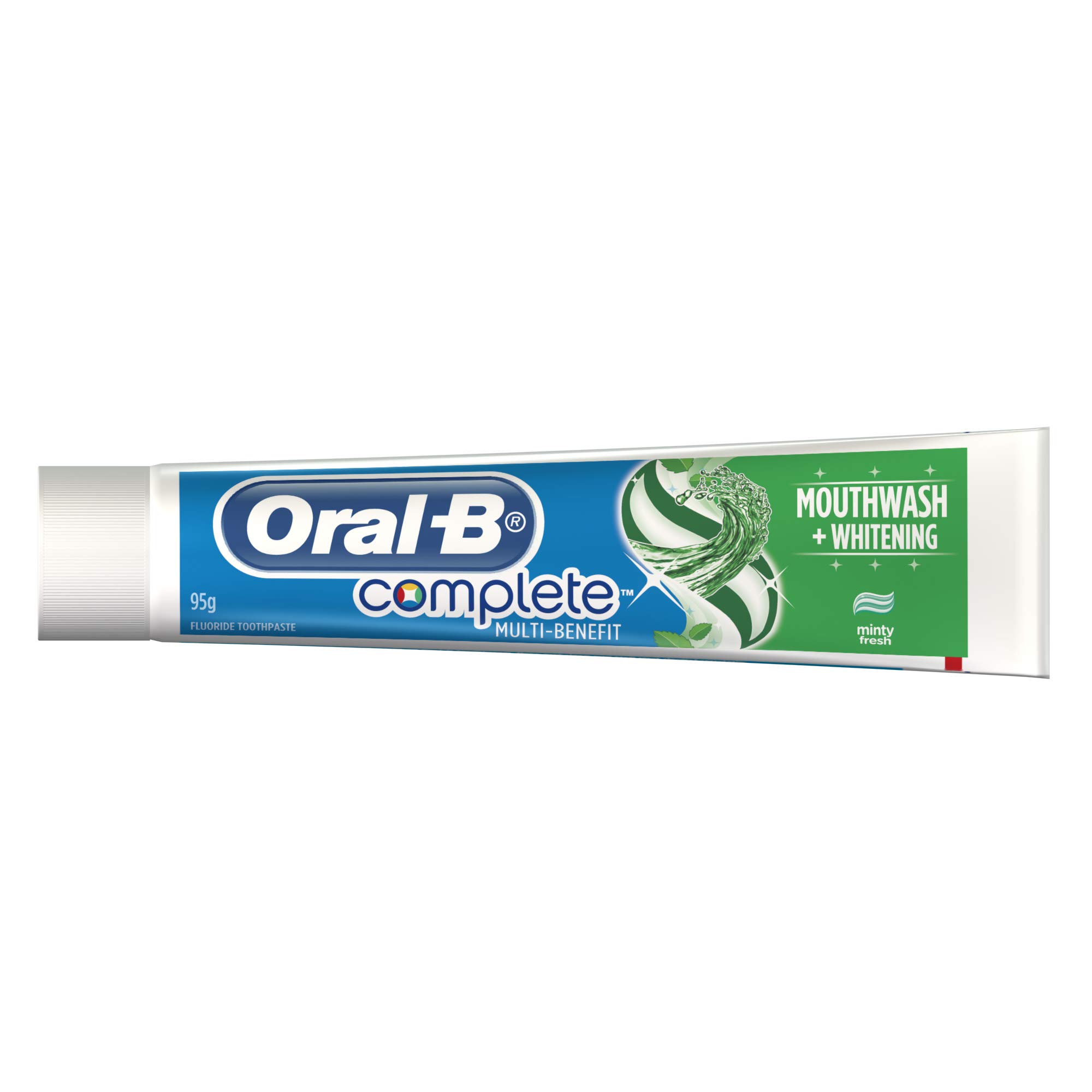 Oral B Complete Mouthwash + Whitening, Minty Fresh Fluoride Toothpaste, 100 ml