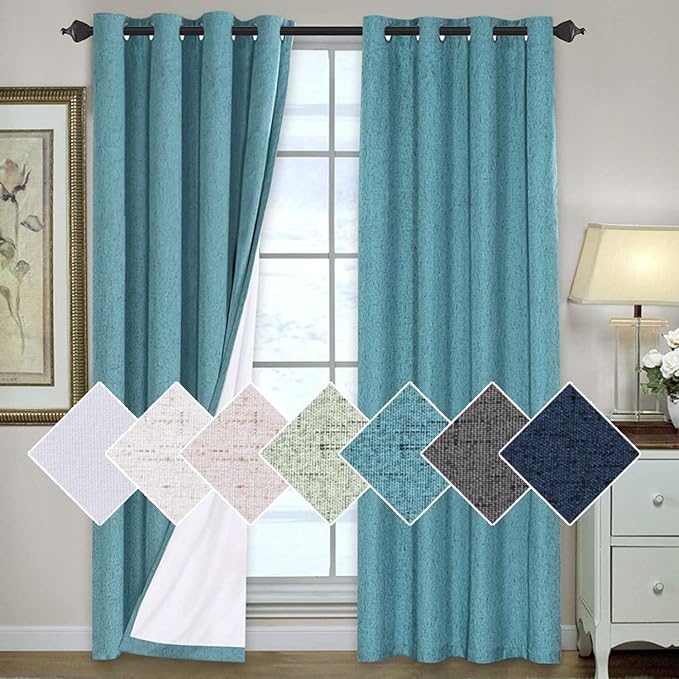 H.VERSAILTEX 100 Blackout Curtains for Bedroom Thermal