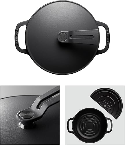 Miniatura 2 de Vermicular Oven Pot 2.0  Olla ligera de hierro fundido esmaltado  7.1 in (2 cuartos de galón)  No tóxico  Compatible con inducción  Horno holandés