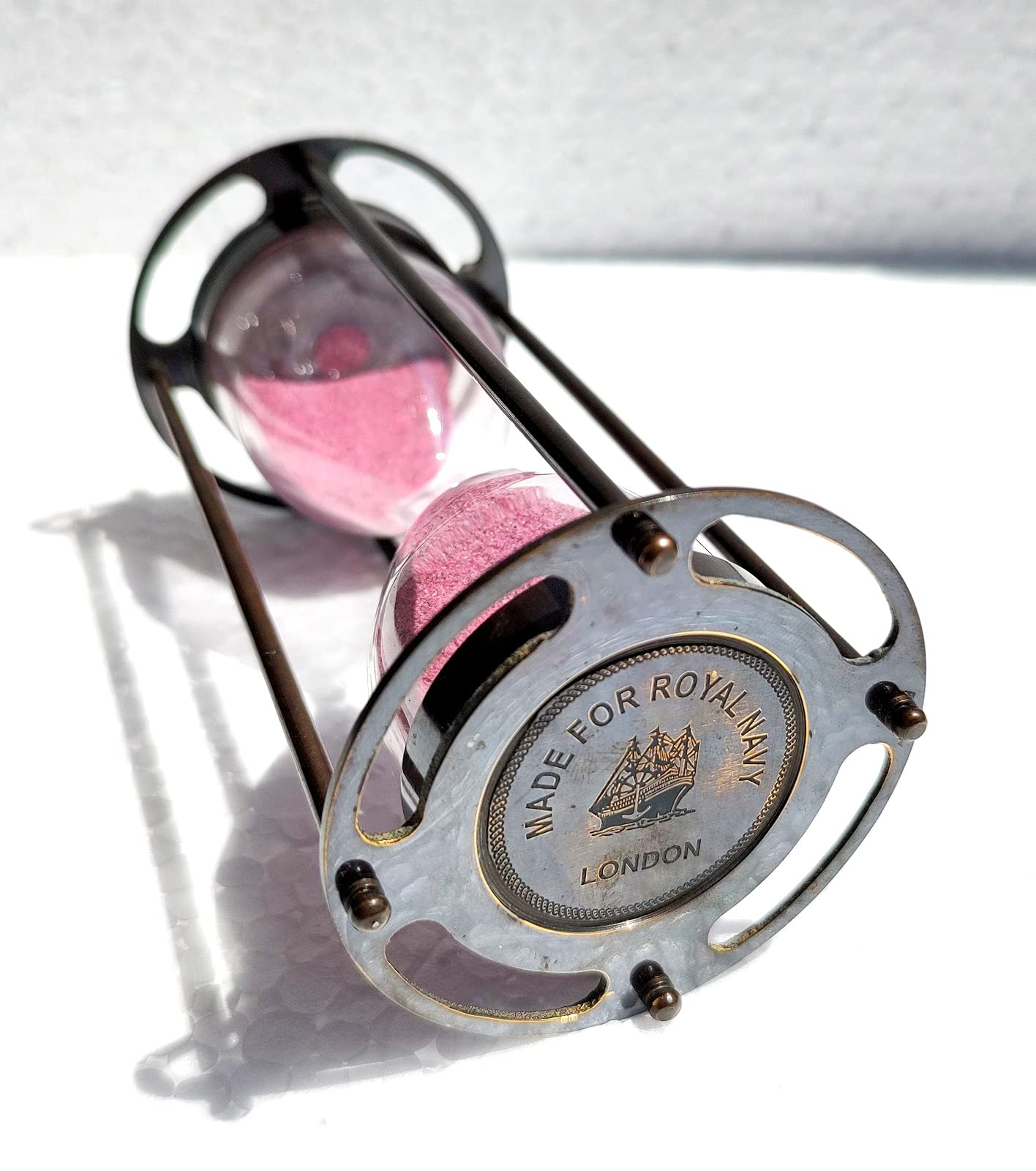Sablier decoratif en laiton noir de 15,2 cm pour creer un coin lecture apaisant