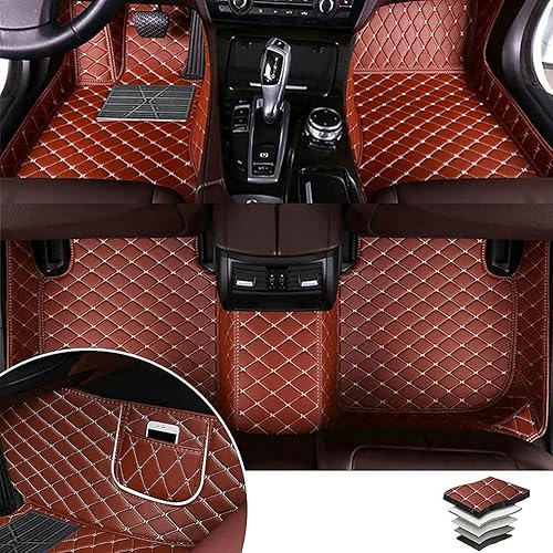 Miniatura 28 de Tapetes personalizados para el 95 % de los sedán, SUV deportivos, protección para todo tipo de clima, de cuero, impermeables (naranja)