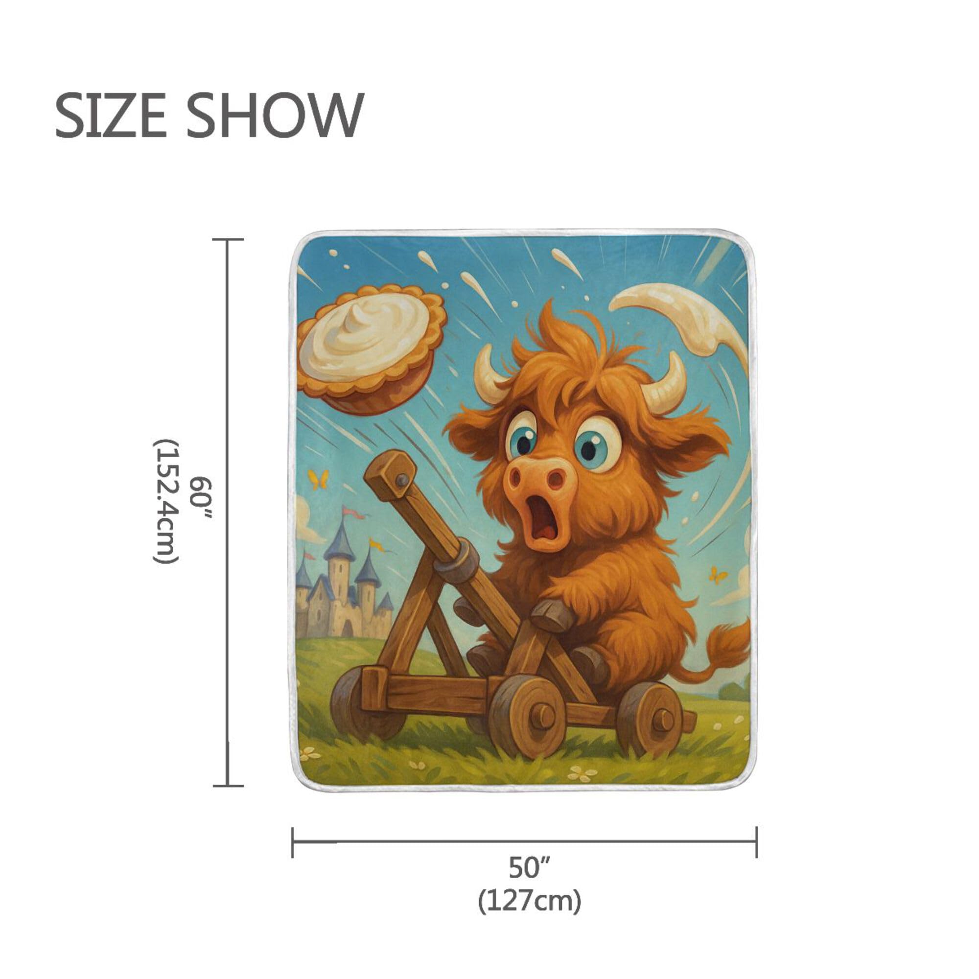 Narzuta na łóżko narzuty na kanapę narzuty 50 x 60 koce narzuty krowa górska katapulta katastrofa