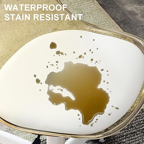 Miniatura 6 de Silla de escritorio transparente, Silla de oficina en casa de plástico, Silla giratoria de plástico para oficina, hogar, maquillaje, espacio