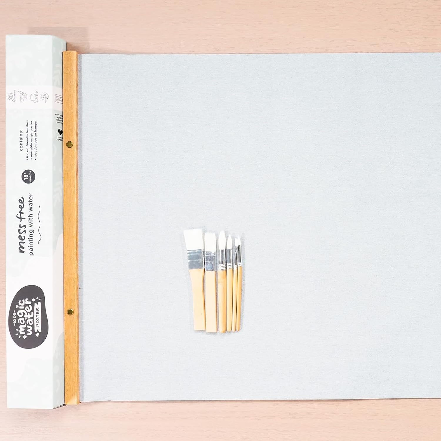 Kids Magic Water Poster Water Doodle Mat Large Magic Drawing Doodling Mat Educational Toys Gifts for Kids Toddlers Boys Girls Mess Free (19.6 x 47.2'')