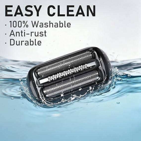 Series 5 Series 6 53B Replacement Head Compatible with Braun Electric Foil Shaver, Compatible with New Generation Razors 5020cs 5018s 5035s 5049cs 5050cs 6020s 6040cs 6072cc 6075cc 6090cc (2 Count)