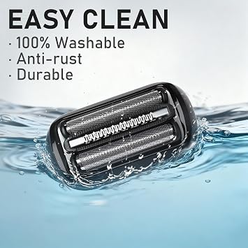 Series 5 Series 6 53B Replacement Head Compatible with Braun Electric Foil Shaver, Compatible with New Generation Razors 5020cs 5018s 5035s 5049cs 5050cs 6020s 6040cs 6072cc 6075cc 6090cc (2 Count)