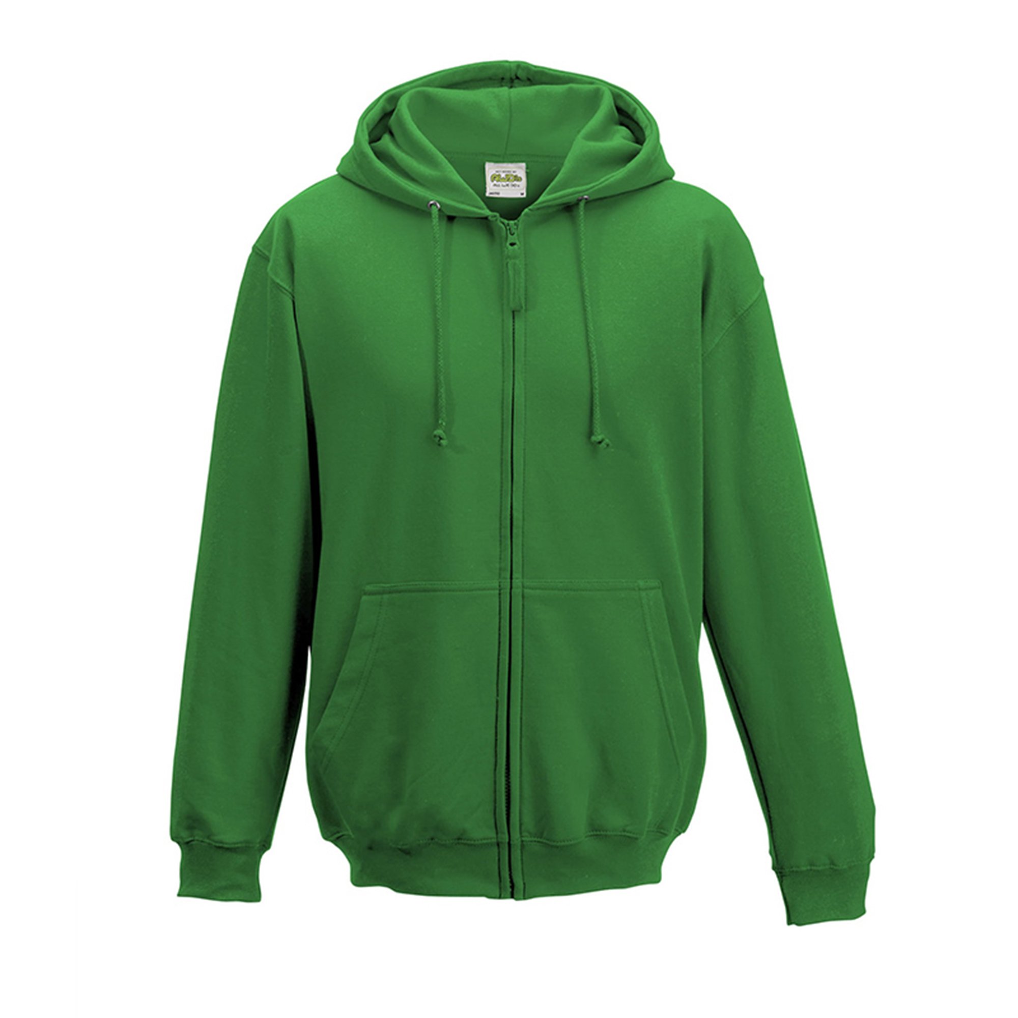AWDis Just Hoods Men's Zoodie Hoodie, Green (Kelly Green), Large