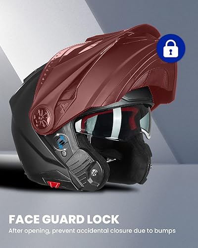 Miniatura 4 de ILM Casco modular de motocicleta ATV de cara completa, casco de moto de nieve tres en uno, con visera antiniebla Pinlock para hombres y mujeres,