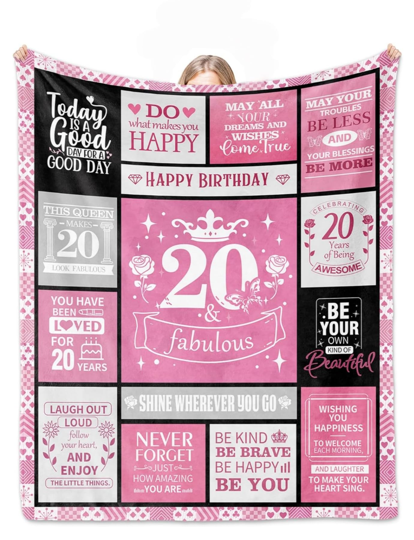 Cadeaux pour femme de 20 ans : plaid d'anniversaire 130x150
