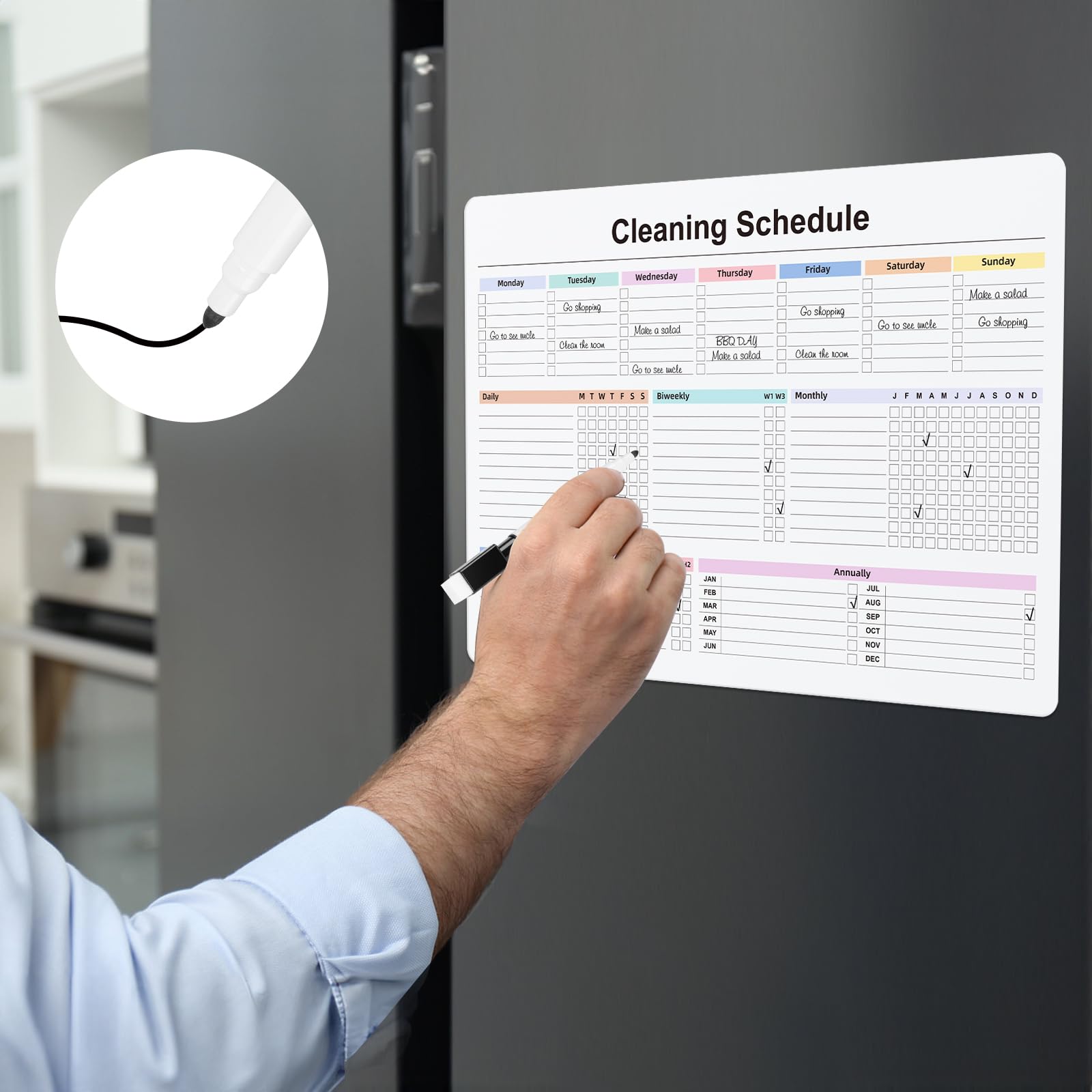 Cleaning Planner Printable Cleaning Checklists: Daily, Weekly & Monthly ...