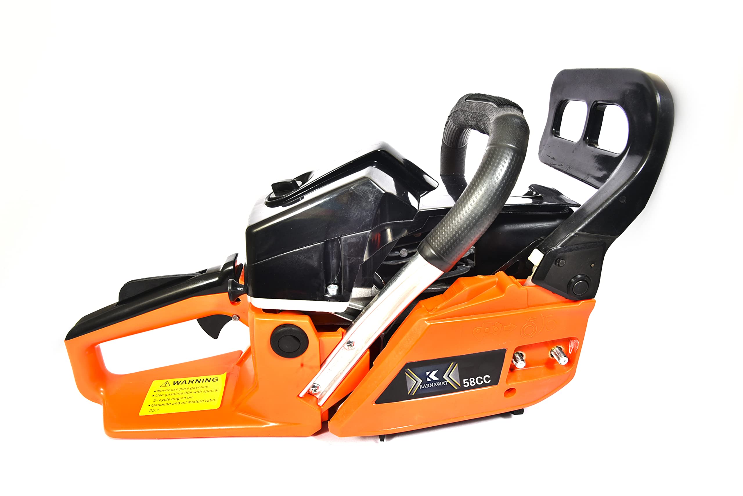 Karnawat 58 CC Chain Saw Wood Cutting Machine, 22 inch (55 cm) Chain, 2 Stroke, Petrol, Handed Woodcutting Saw | Farm, Garden and Ranch Purpose