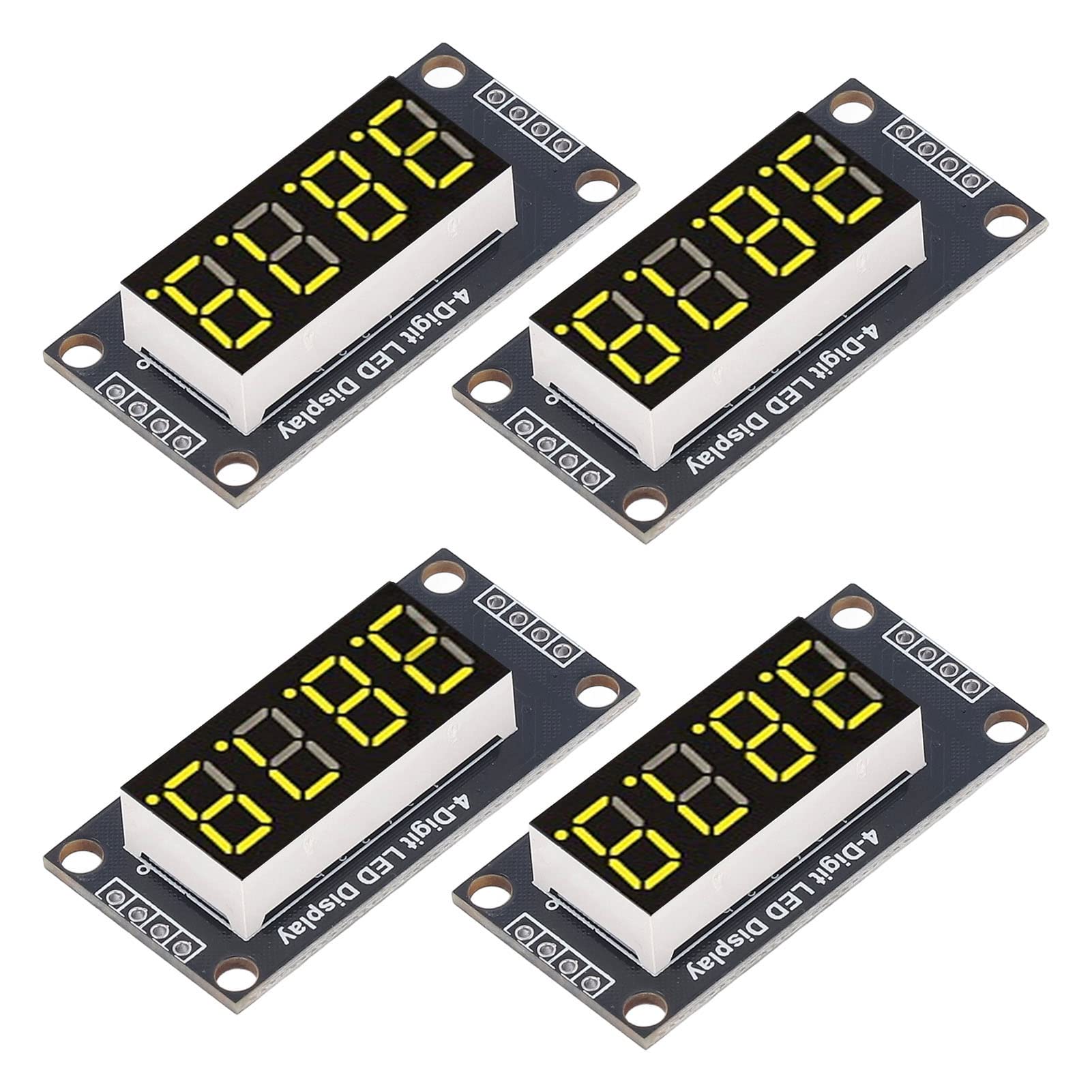 ELBME® LED Display Board, 4 Sets 7 Segment Digital Tube Display Module TM1637 Drive Chip 0.36in 5V for Equipment (Yellow MRA110C)-picture-38