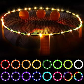 Waybelive LED Hoop Lights for Spike Game & Slammo Ball | Blinngoball & Strike Ball Fit, 16 Color Changing, Remote Control Rim Lamp