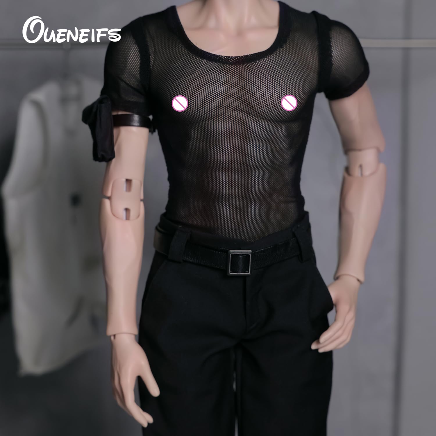 Oueneifs 1/4 Hamalbjd Bjd Puppe Muskel Männer Punk Biker Stil 8er-Pack Bauchmuskeln lange Beine Harz Spielzeug für 15+ Jahre alt