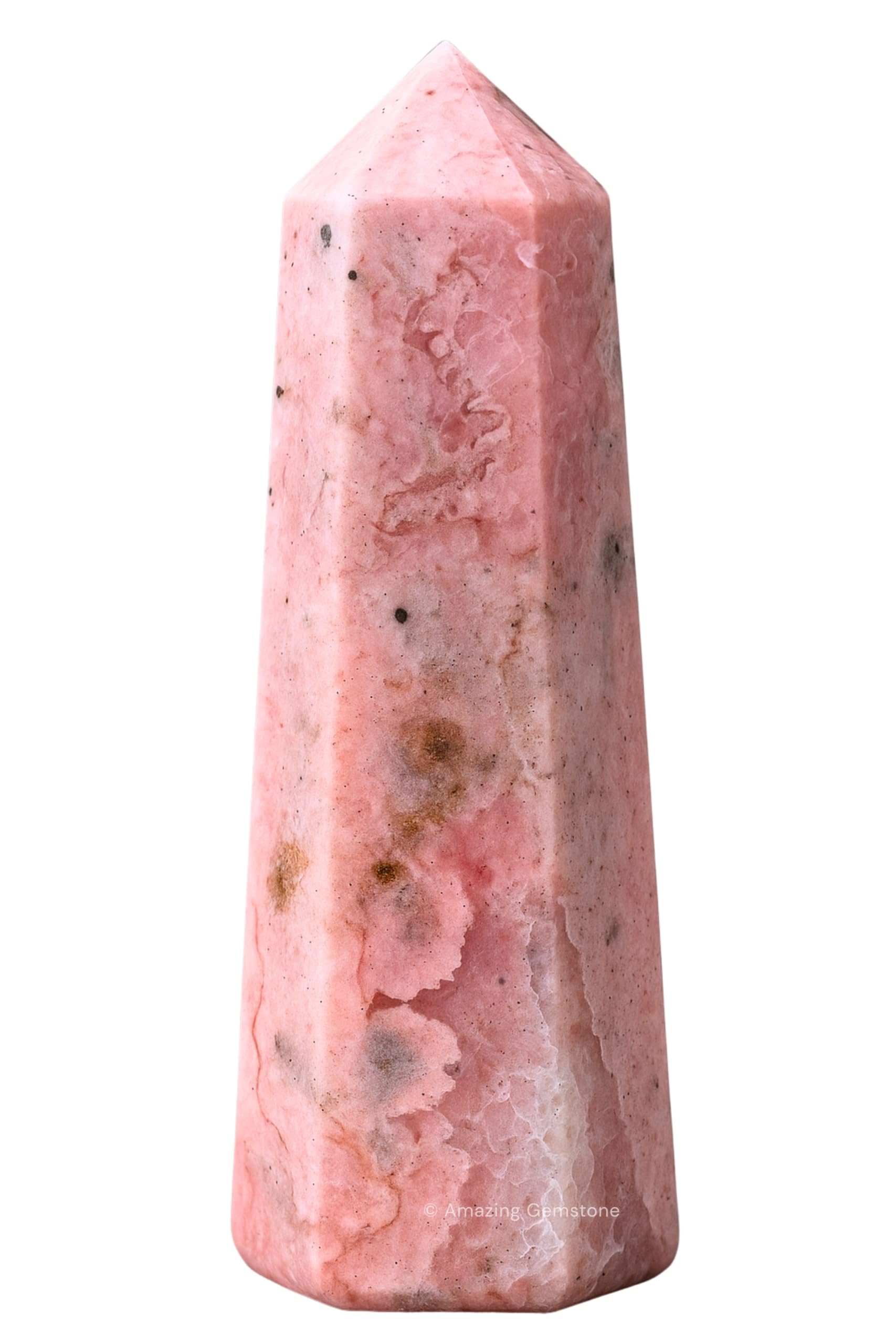 Amazing Gemstone Rhodochrosite Crystal Towers ~ Natural Healing Crystal Point Obelisk for Reiki Healing and Crystal Grid (2" to 3" INCH)
