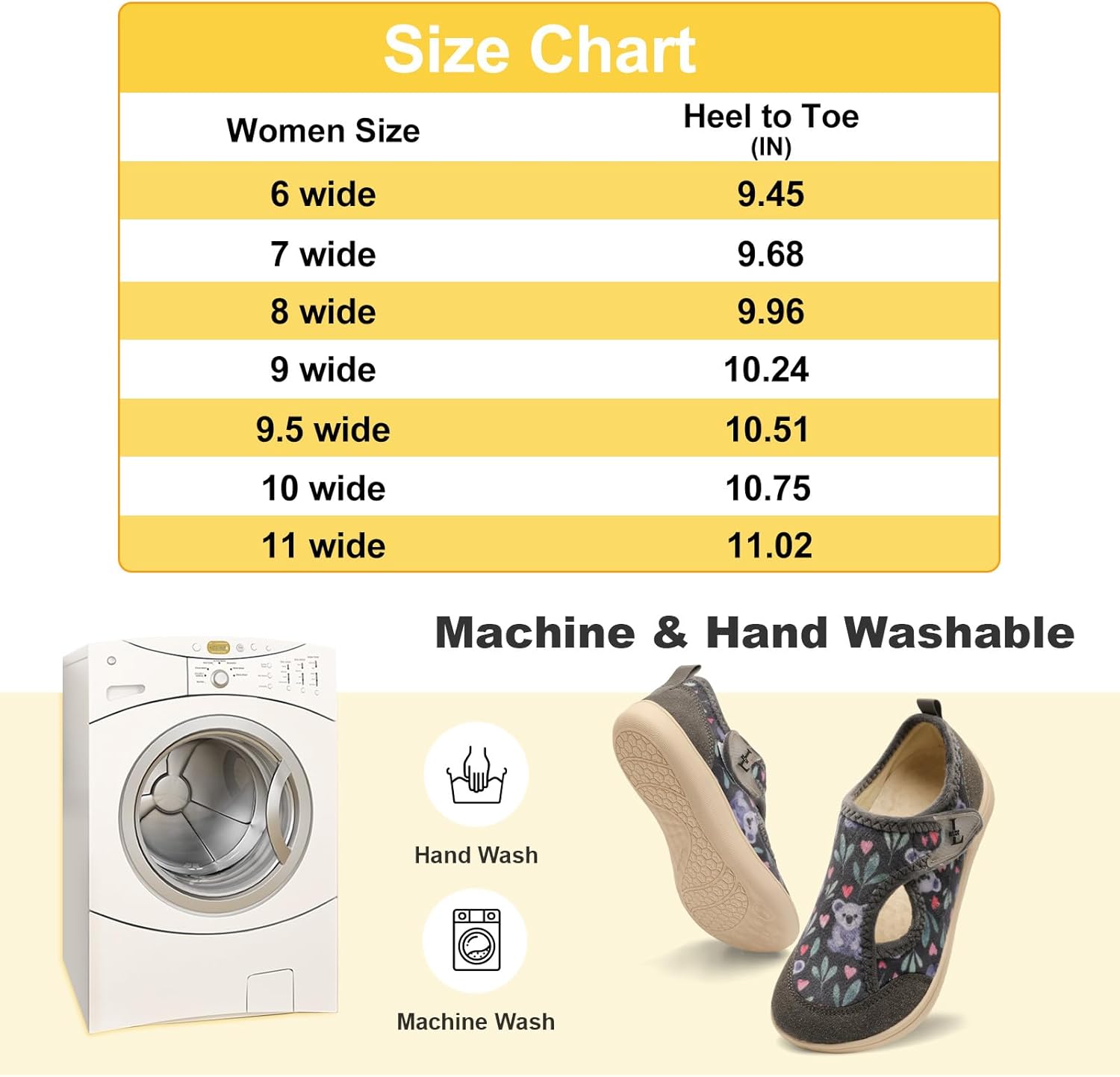 L-RUN Womens Slippers Wide Toe Box Barefoot Diabetic Shoes Women Ladies Winter House Shoes for Indoor and Outdoor - Image 2