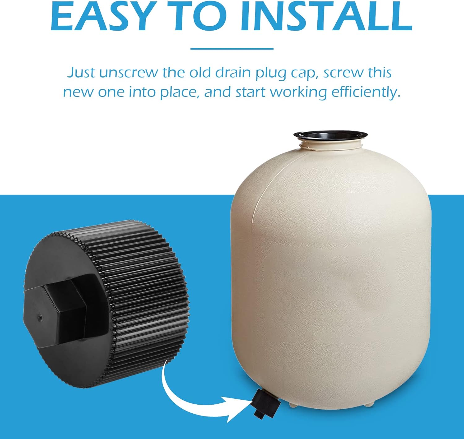 POOLOOP 154712 Drain Cap Replacement - Fits Pentair Sand Dollar Top Mount Pool, Pentair Meteor, Cristal-Flo Ii Pool & Spa Aboveground Sand Filters (with Gasket) : Patio, Lawn & Garden