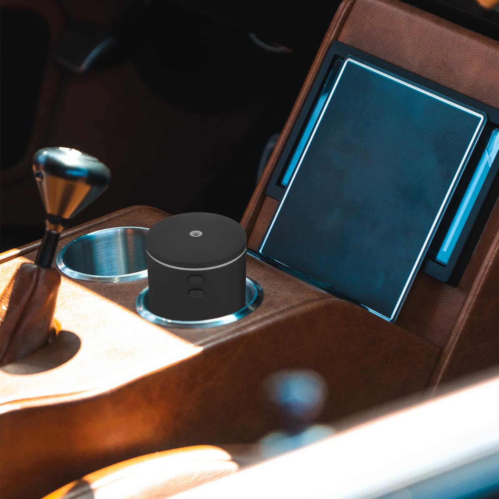 ULTECHNOVO Umidificatore Portatile USB per Auto e Camera da Letto, Mini Diffusore di Aromaterapia Luce Notturna, Umidificatore da Tavolo Silenzioso e Compatto per Ufficio e Uso Personale