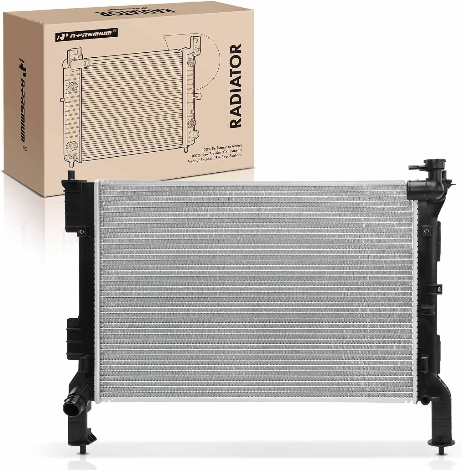 A-Premium Engine Coolant Radiator Assembly Compatible with Hyundai Sonata 2016-2019 & Kia Optima 2017-2020, 2.0L, Replace# 25310E6100