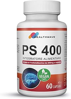 Fosfatidilserina 400 mg – Supporto Cortisolo, Memoria e Concentrazione – Anti Stress Mentale e Burnout – Con Vitamine B6, B1 e Acido Folico – 60 Capsule Vegane