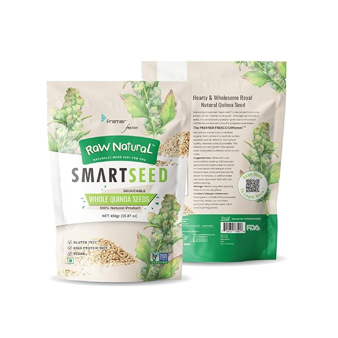 Premier frescoRaw Natural White Quinoa, Whole Grain Prewashed