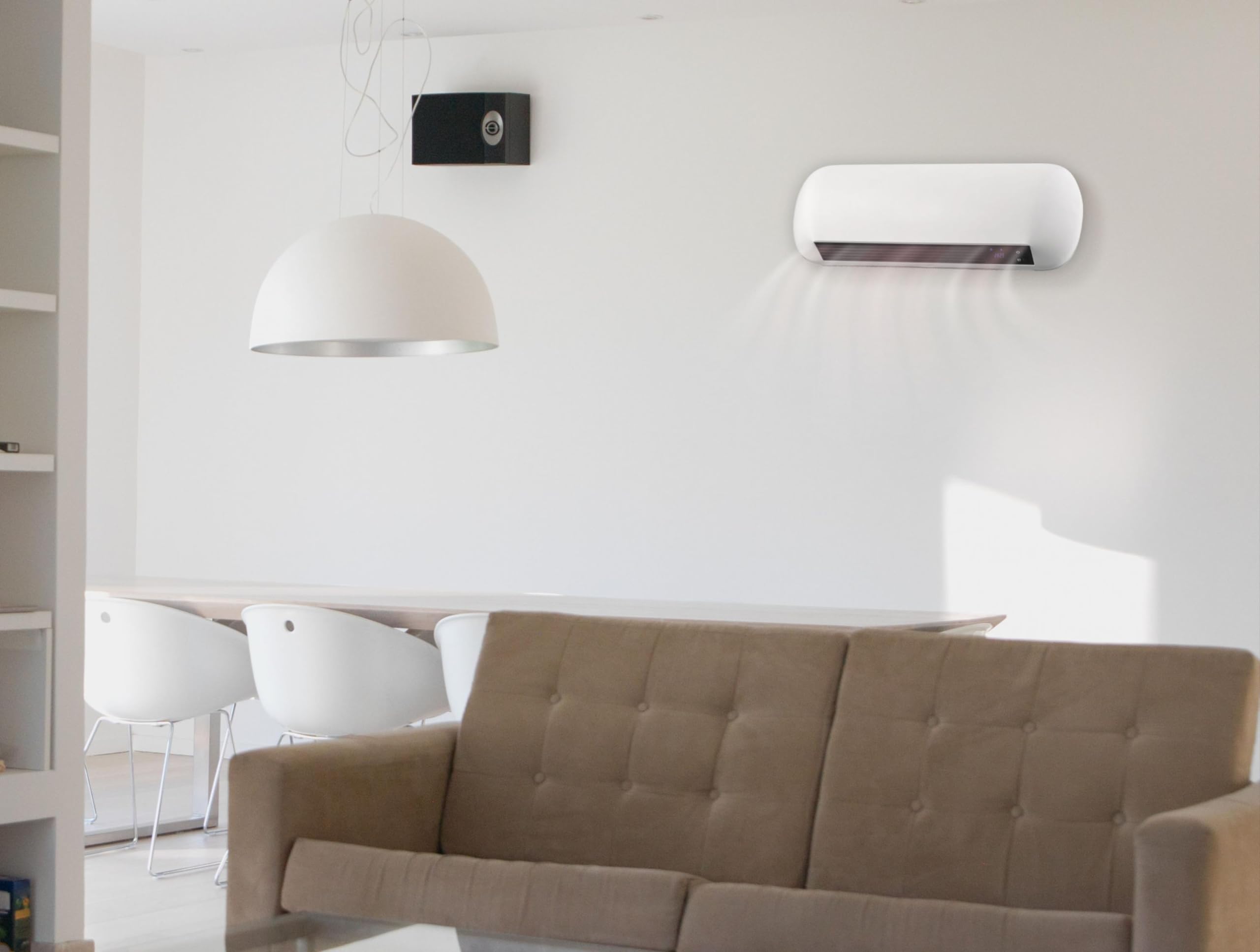 PUR LINE | Riscaldatore split da parete in ceramica da 2000 W con telecomando, tecnologia a risparmio energetico e design moderno - Riscaldatore con telecomando da 2000 W