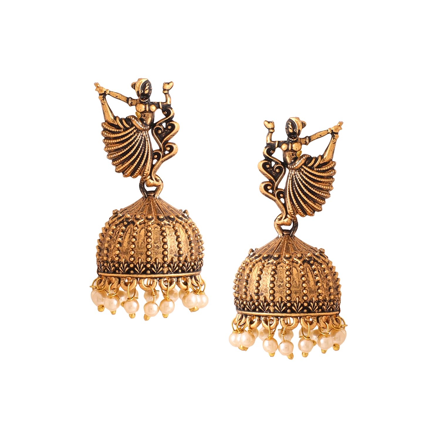 Yellow Chimes Earrings for Women and Girls Traditional Jhumka Earrings | Oxidised Gold Plated Dancing Doll Jhumka Jhumki Earrings for Women I Birthday Gift For Girls Anniversary Gift for Wife (B0CV5S8HWS) Amazon Price History, Amazon Price Tracker