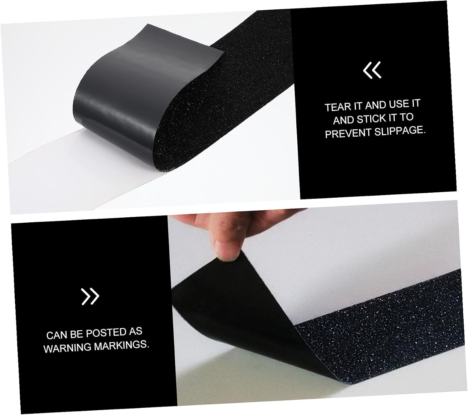 minkissy Pvc Non-slip Matte Anti-slip Tape for Stairs and Floors, Waterproof Wear-resistant Grip Tape, 5cm X 5m, Black Safety Stair Treads for Indoor and Outdoor Use