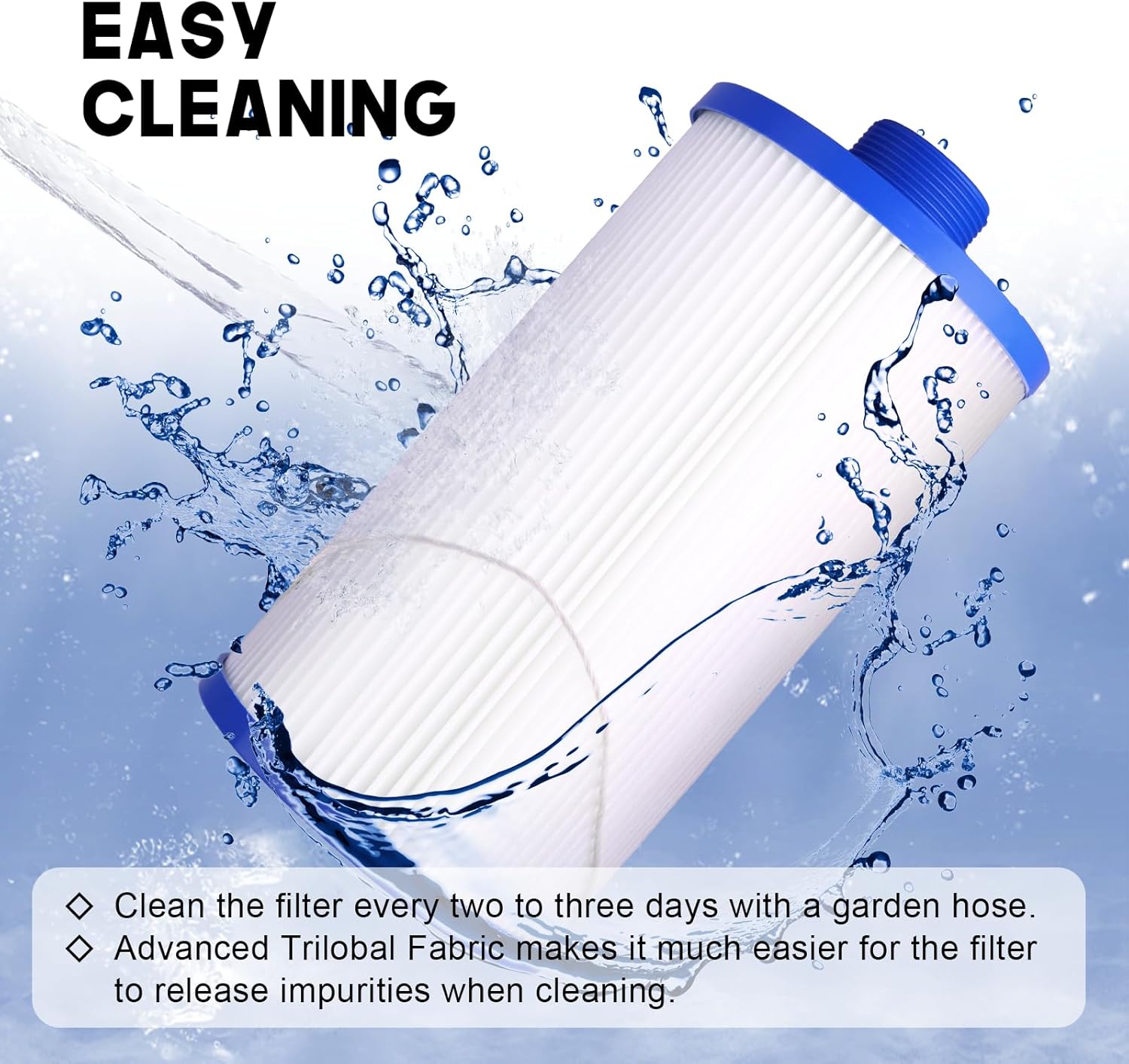 Hrozny Hot Tub Filter FC-2402,Spa Filter Compatible with Watkins 303279,5CH-37,PFF42TC-P4,78460, Lifesmart, AquaTerra, Fantasy, Freeflow, Simplicity, Bermuda, Aspire,Azure (2PCS)