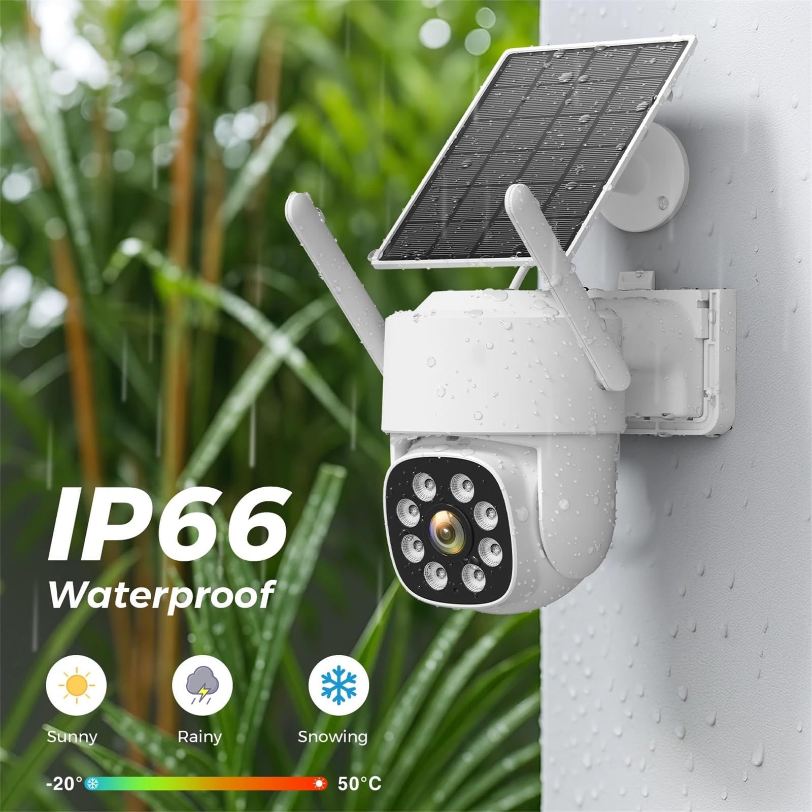 Telecamera con scheda SIM 4G da 4 MP doppio obiettivo, schermo, WiFi, sorveglianza esterna, rilevamento umano, protezione di sicurezza, telecamera IP PTZ per magazzino commerciale(4MP 4G 128GB Card)