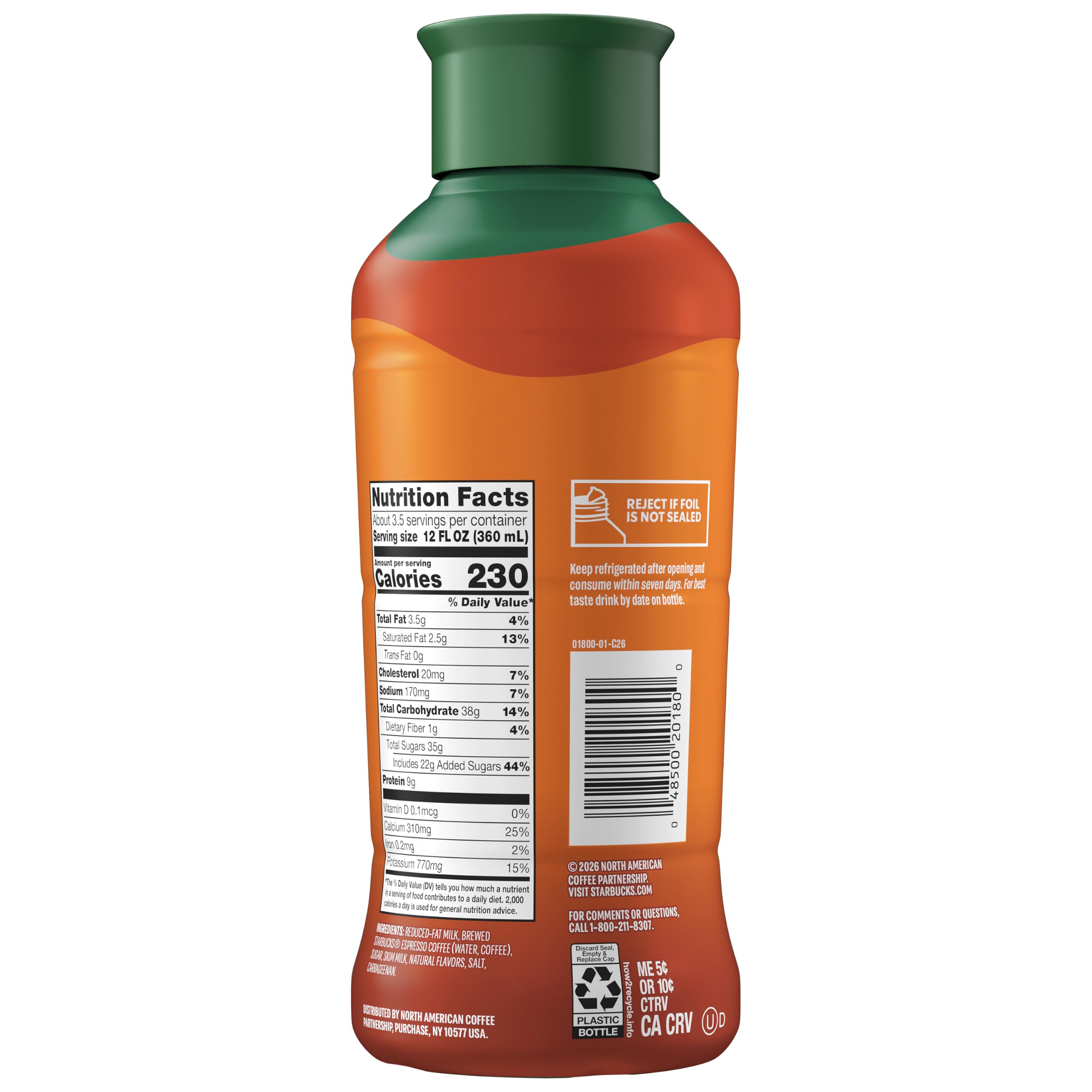 Starbucks Pumpkin Spice Latte Iced Espresso, 40 Fl Oz Bottle