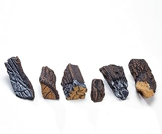 Duluth Forge Ember Log Bed Kit for Vented & Ventless Sets - Model FELK, Brown, Realistic Hand-Painted Concrete Logs